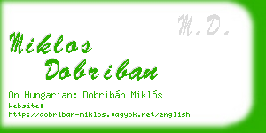 miklos dobriban business card